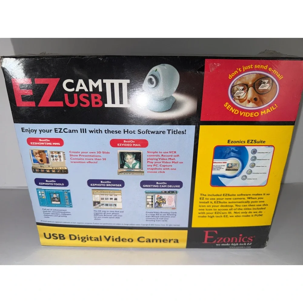 Vintage Ezonics EZCam III USB Digital Video Camera Webcam New Factory Sealed